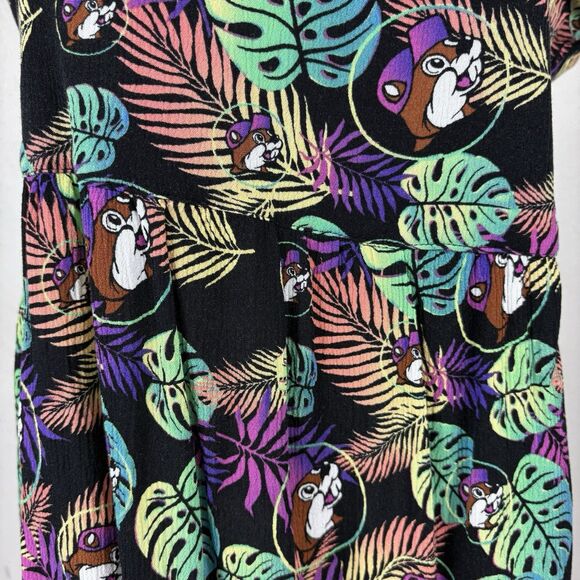 BUC-EE’S Women’s Flounce Tank Top Tie Straps Palm All Over Print Flowy Vacation - Picture 4 of 11